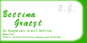 bettina gratzl business card